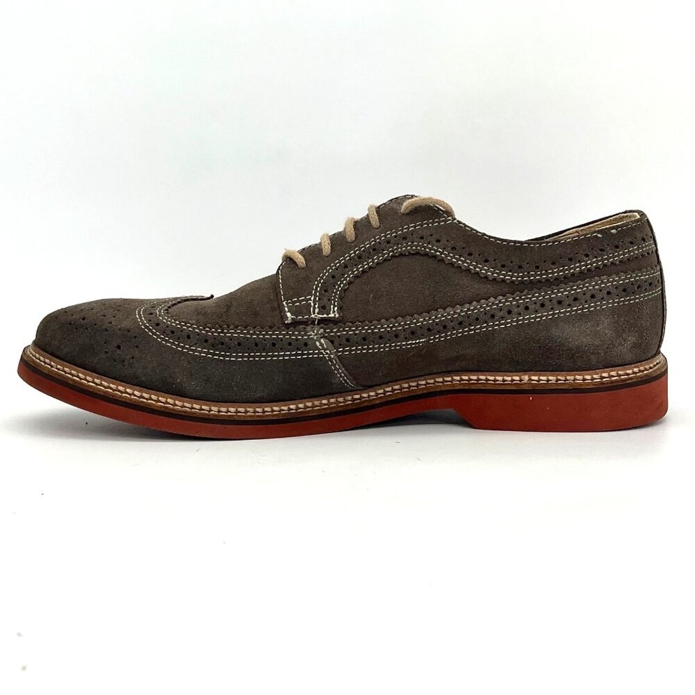 1901 Derby Wingtip Oxford Shoes Mens 11.5M Gray Suede Leather Upper Nordstrom - Picture 12 of 16